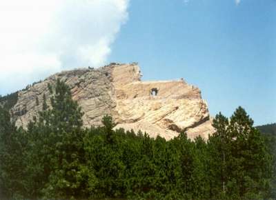 Pomnik Crazy Horse'a (jeszcze d�ugo w budowie). Foto Co. Alicja Sordyl 2001